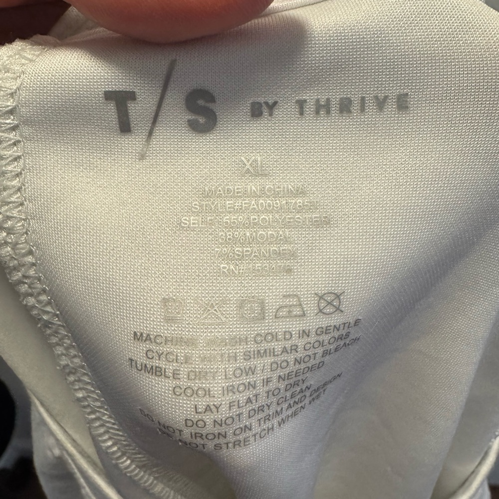 T|S By Thrive Societe Gray White Heather Soft Pullover Brushed Luxe XL $98 - Picture 5 of 7